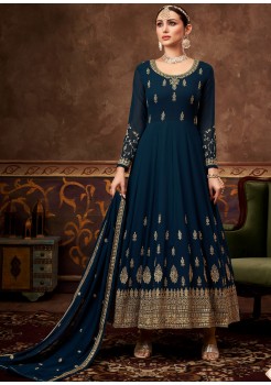  Blue Georgette Gown Readymade